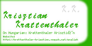 krisztian krattenthaler business card